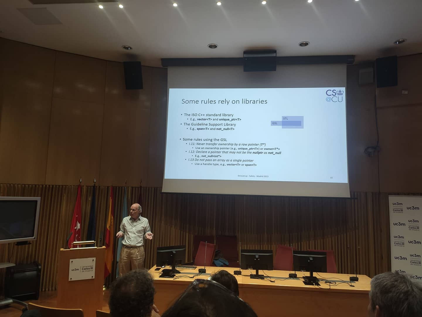 Conferencia de Bjarne Stroustrup en UC3M