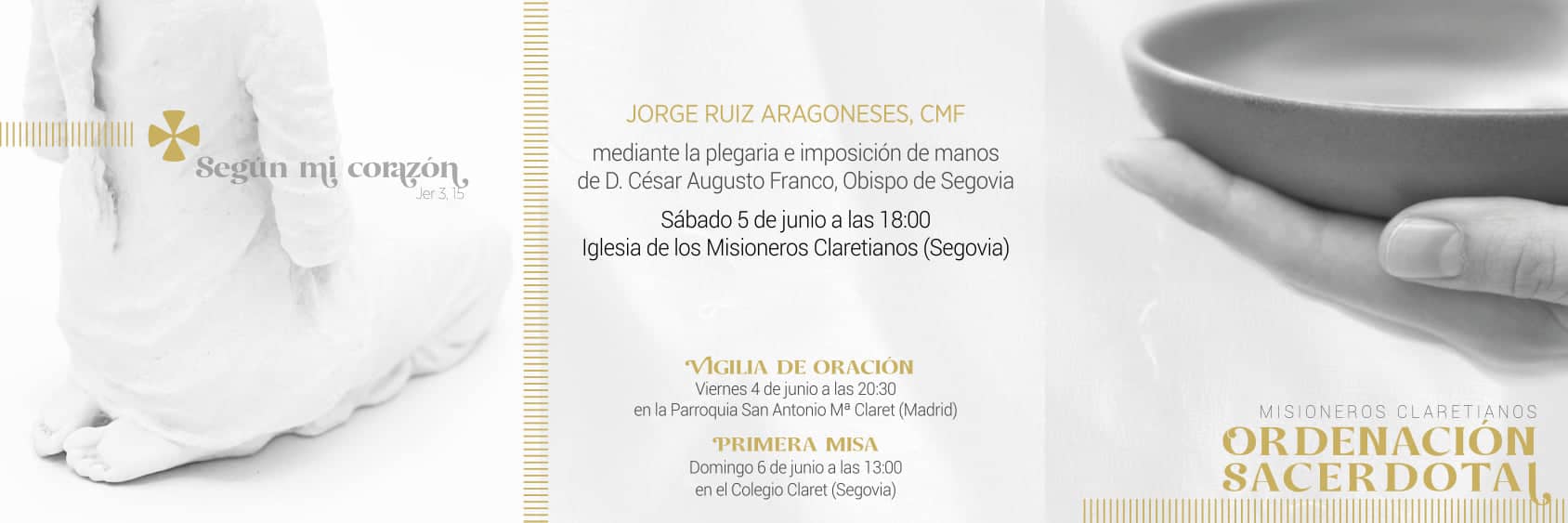 Ordenación de Jorge Ruiz Aragoneses, CMF.