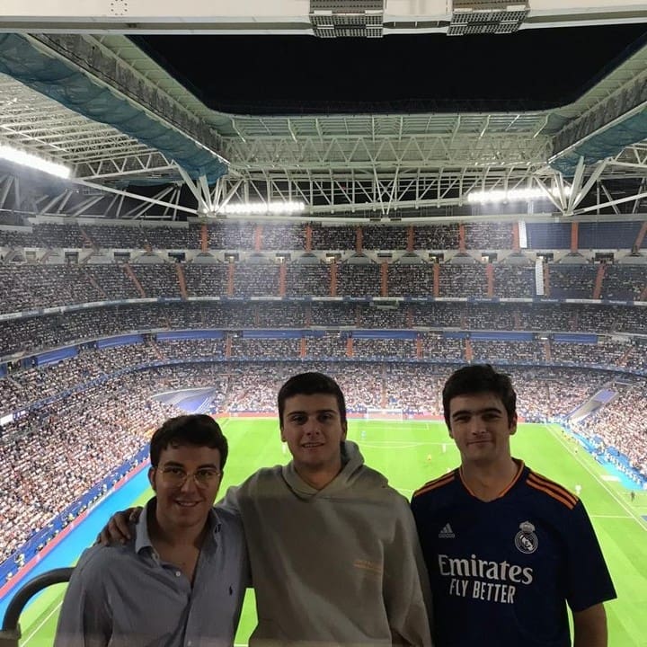 Partido de Champions League en el Santiago Bernabéu